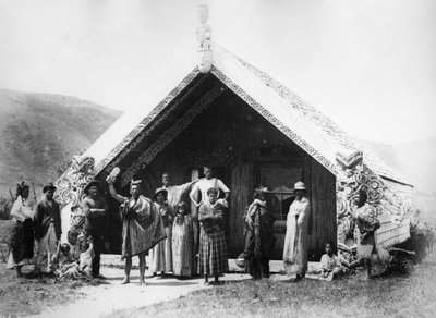 Whare Runanga - Wairoa, c.1865-70 da Alfred Burton